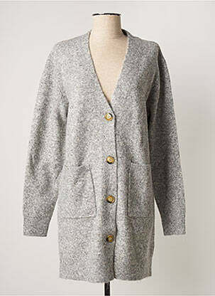 Gilet manches longues stretch gris FELINO femme