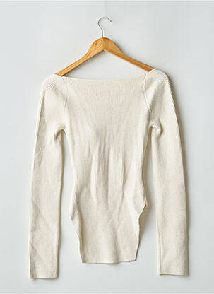 Pull coupe cintrée manches longues beige KHAITE femme