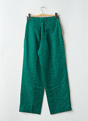 Pantalon large taille à pinces taille haute vert GUCCI femme