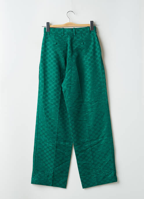 Pantalon large taille à pinces taille haute vert GUCCI femme