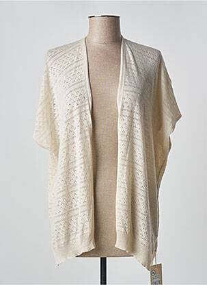 Gilet manches courtes col v beige CREAM femme