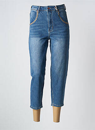 Jeans coupe slim tissage brut taille normale bleu GIOYA & CO femme
