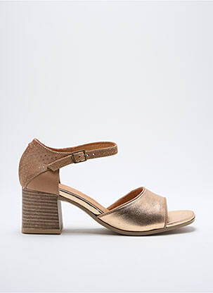 Sandales/nu pieds matière lisse talon de 4 à 6cm or MINKA DESIGN femme