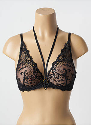Soutien-gorge tissage dentelle haut soutien-gorge emboitant noir AUBADE femme
