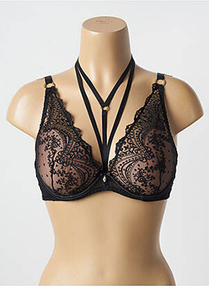 Soutien-gorge tissage dentelle haut soutien-gorge emboitant noir AUBADE femme