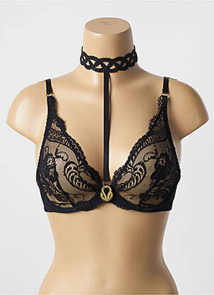 Soutien-gorge tissage dentelle haut soutien-gorge emboitant noir AUBADE femme