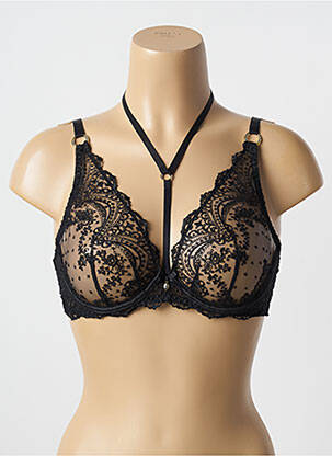 Soutien-gorge tissage dentelle haut soutien-gorge emboitant noir AUBADE femme