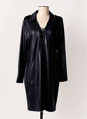 Robe mi-longue manches longues manches longues noir EVA KAYAN femme