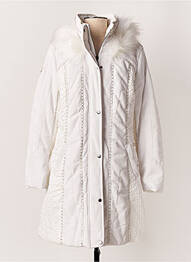 Manteau long a capuche a capuche blanc FRED SABATIER femme