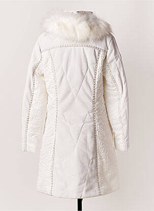 Manteau long a capuche a capuche blanc FRED SABATIER femme