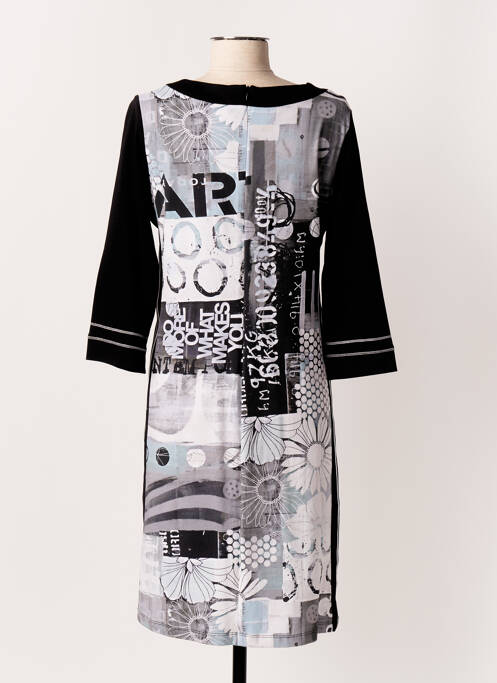 Robe mi-longue noir DOLCEZZA pour femme