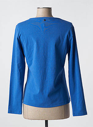 Top coupe cintrée manches longues bleu FRED SABATIER femme