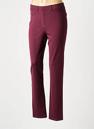 Jegging tissage jersey taille normale rouge GUY DUBOUIS femme