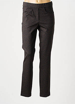 Jegging tissage jersey taille normale marron ADELINA BY SCHEITER femme