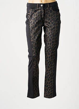 Pantalon slim taille élastique taille normale marron MERI & ESCA femme