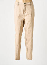 Jeans coupe slim broderie rivets taille normale beige FUEGO WOMAN femme