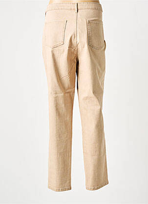 Jeans coupe slim broderie rivets taille normale beige FUEGO WOMAN femme