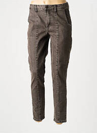 Jeans coupe slim broderie rivets taille normale marron FUEGO WOMAN femme