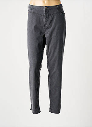 Pantalon chino tissage popeline taille normale gris EVA KAYAN femme
