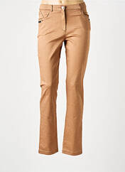 Pantalon slim marron CHRISTINE LAURE pour femme seconde vue