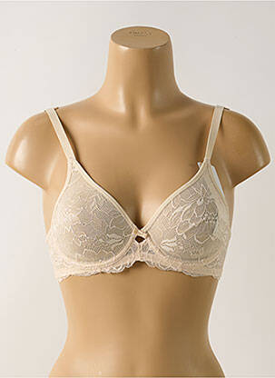 Soutien-gorge tissage dentelle haut soutien-gorge emboitant beige TRIUMPH femme
