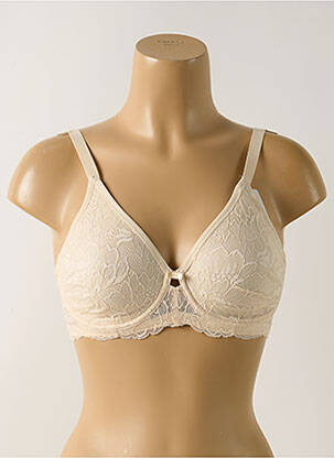 Soutien-gorge tissage dentelle haut soutien-gorge emboitant beige TRIUMPH femme