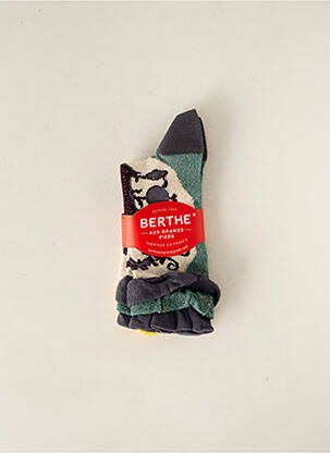 Chaussettes bleu BERTHE AUX GRANDS PIEDS pour femme