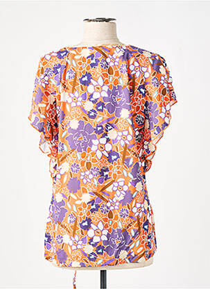 Top imprimé fantaisie manches courtes orange MERI & ESCA femme