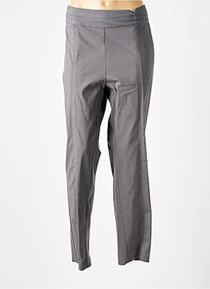 Pantalon droit taille élastique gris ANNA MONTANA femme