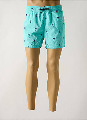 Short de bain tissage popeline bleu HOM homme