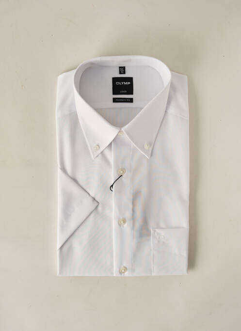 Chemise manches courtes blanc OLYMP pour homme