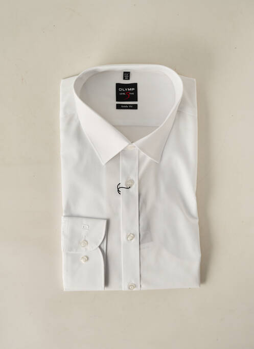 Chemise manches longues blanc OLYMP pour homme