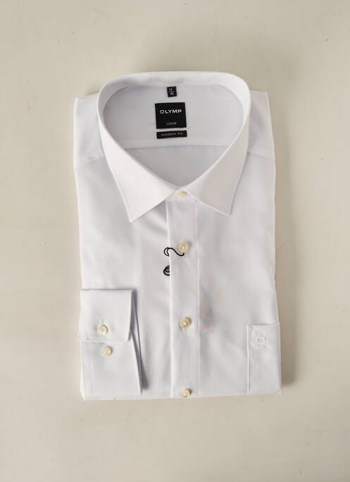 Chemise manches longues blanc OLYMP pour homme