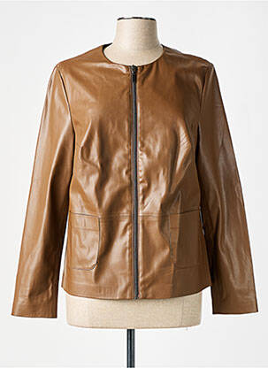 Veste simili cuir poches marron BARBARA LEBEK femme