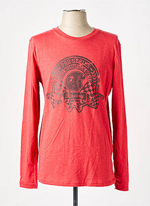 T-shirt coupe droite manches longues rouge DELAHAYE homme