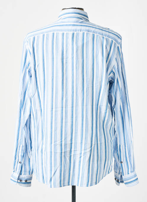 Chemise manches longues bleu DELAHAYE pour homme