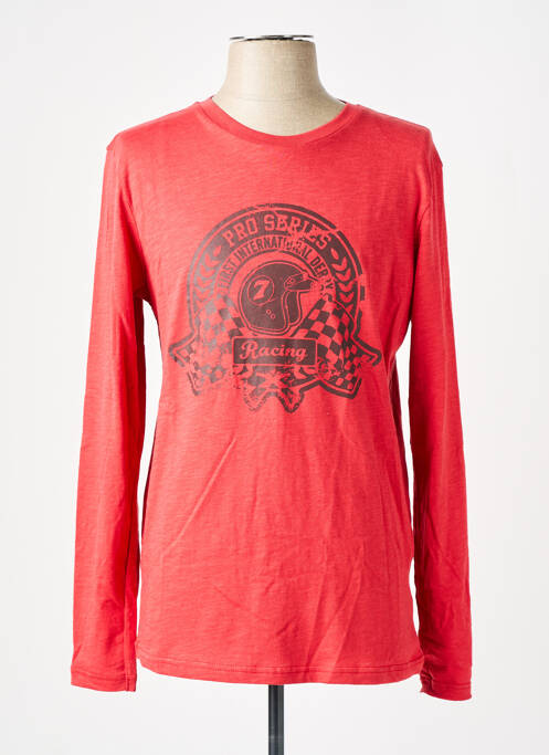 T-shirt rouge DELAHAYE pour homme