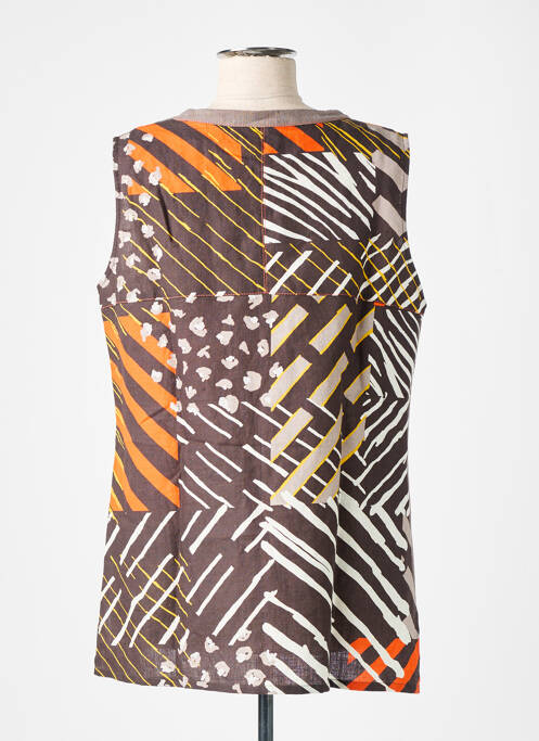 Tunique sans manche marron GUY DUBOUIS pour femme