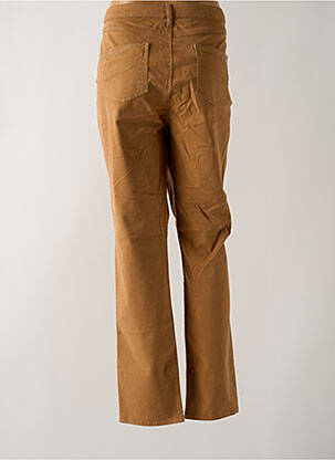 Pantalon droit fermeture zippée sous rabat boutonné beige GUY DUBOUIS femme