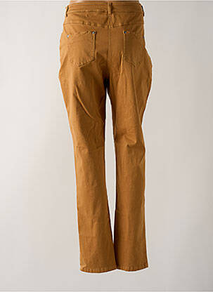 Pantalon droit fermeture zippée sous rabat boutonné beige GUY DUBOUIS femme