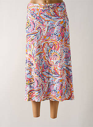 Jupe mi-longue coupe évasée rose BARBARA LEBEK femme
