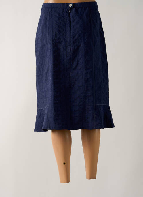 Jupe mi-longue bleu GUY DUBOUIS pour femme