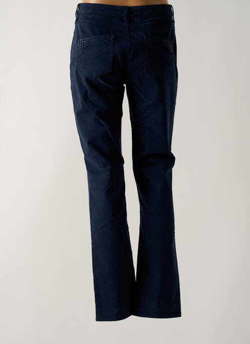 Pantalon droit bleu fonce GUY DUBOUIS pour femme