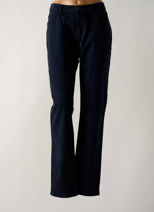 Pantalon droit bleu fonce GUY DUBOUIS pour femme