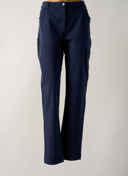 Pantalon droit bleu GUY DUBOUIS pour femme