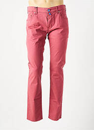 Pantalon slim fermeture zippée sous rabat boutonné rouge MEYER homme