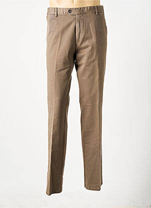 Pantalon slim fermeture zippée sous rabat boutonné marron MEYER homme