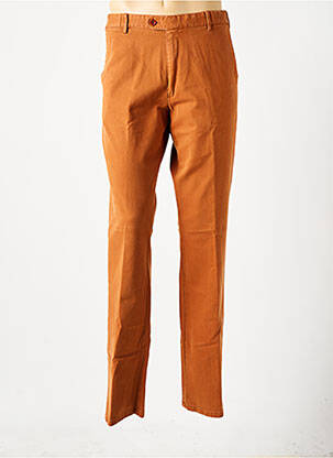 Pantalon slim fermeture zippée sous rabat boutonné orange MEYER homme
