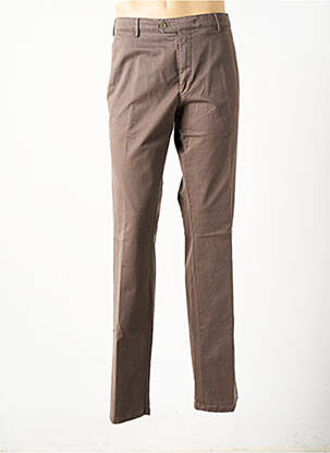 Pantalon slim fermeture zippée sous rabat boutonné marron MEYER homme