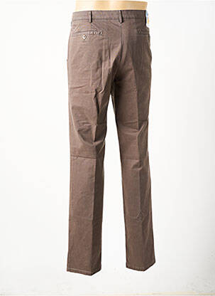 Pantalon slim fermeture zippée sous rabat boutonné marron MEYER homme